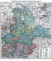 Alte Sachsen Anhalt Dekorative Landkarte Sohr 1875